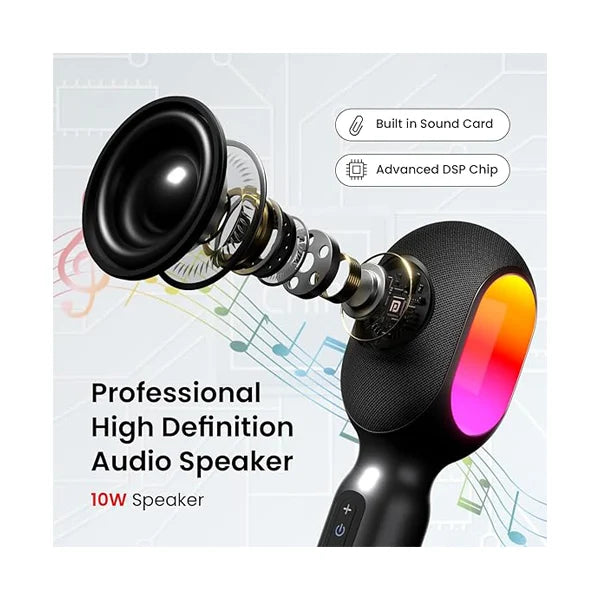 Portronics Dash 2 Wireless Bluetooth Karaoke Mic with 10W Speaker