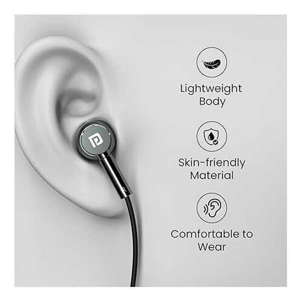 Portronics Conch Tune C in Ear Type C Wired Earphones with Mic