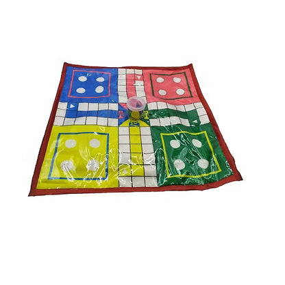 Snakes, Ladders & Ludo Mat With Dice
