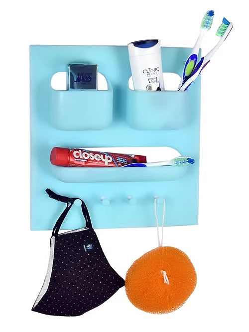 4 in 1 Multi Purpose Wall Mount Storage Rack (Random Colors)