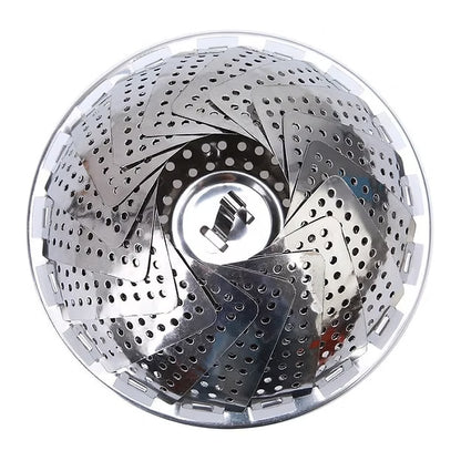 SS Folding Steamer Basket Medium (9.5 Inch)