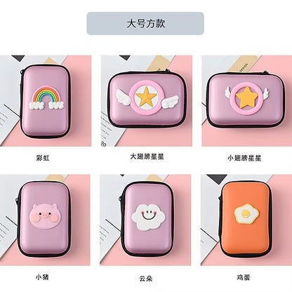 Cartoon Square Headphone case (Random)