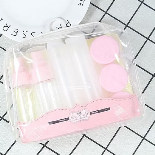 Mini Cosmetic Travel Empty Liquid Container (9 pc Set)