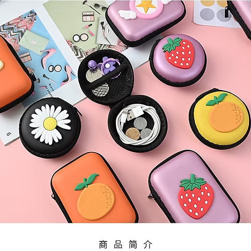 Cartoon Square Headphone case (Random)