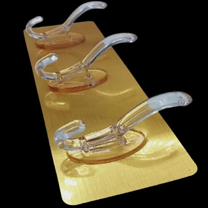 3 Hook Golden Sticker Plate