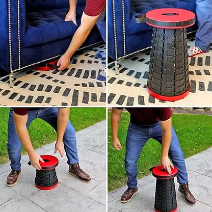 Foldable Travel Adjustable Stool ( Random Colour)