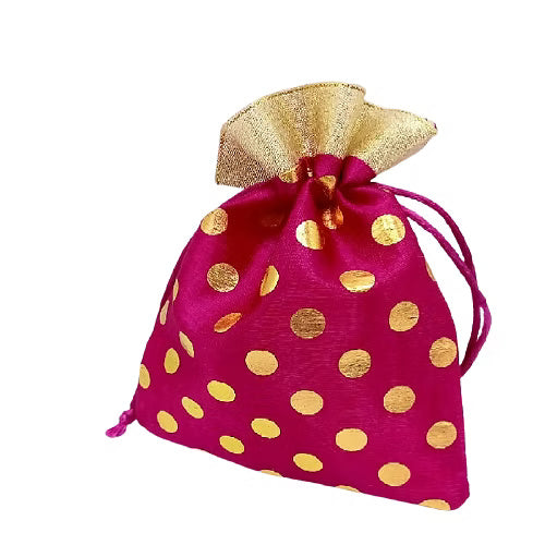 Polka Dot Small Potli Bag (Pack of 5)