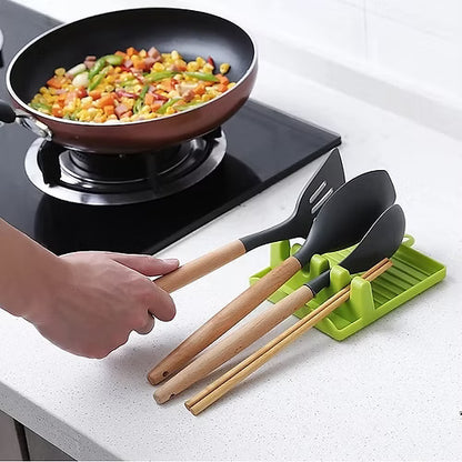 Plastic Oil Spill Spoon Resting Tray (Random Color)