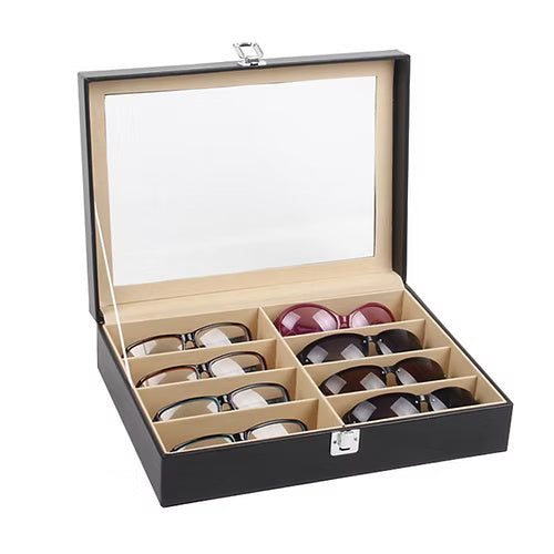 8-Slot Sunglasses Display Storage Box Holder Organizer