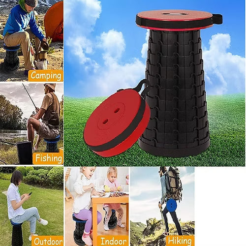 Foldable Travel Adjustable Stool ( Random Colour)