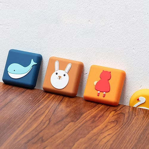 4 Pcs Animal Design Self Adhesive Doorstop
