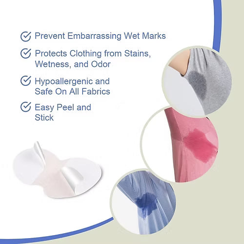 10 Pcs Small Under Arms Sweat Absorbing Sticks