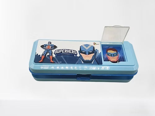 Crazy Double Door Pencil Box (Random Colour)