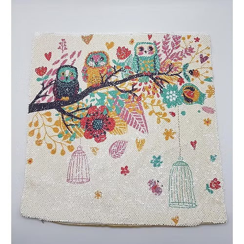 Bird Print Colour Changing Pillow Cover