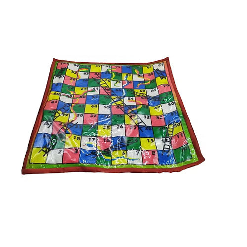 Snakes, Ladders & Ludo Mat With Dice