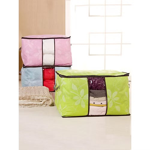 Quilt Storage Clothes Organizer Bag (Random Print)