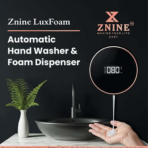 Automatic Hand Washer & Foam Dispenser for Bathroom - Wall Mounted Smart Recharg