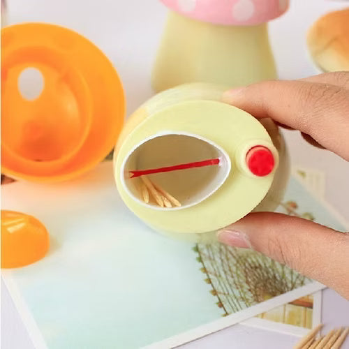 Mushroom shape automatic toothpick holder Box