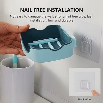 Fancy Plastic Soap Dish (Random Colors)