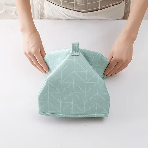 2 Pcs Insulated Food Cover 1 Big 1 Small (Random Print)