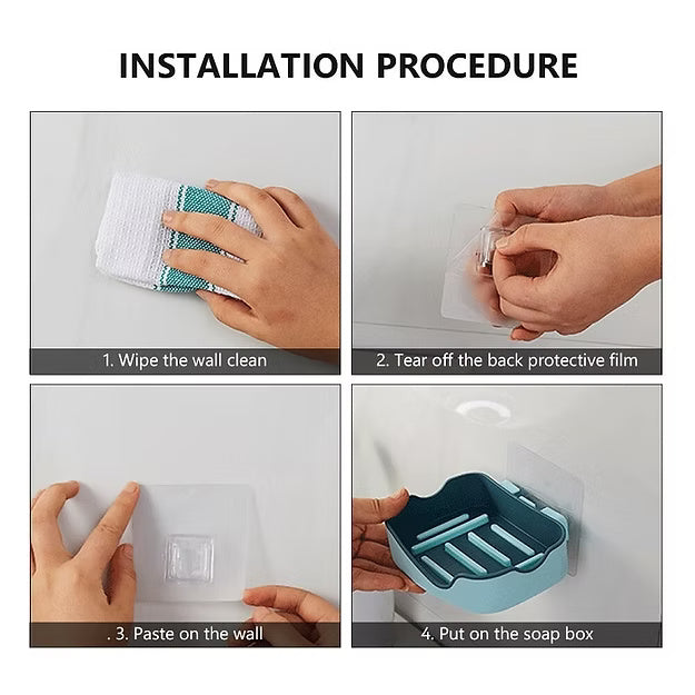 Fancy Plastic Soap Dish (Random Colors)