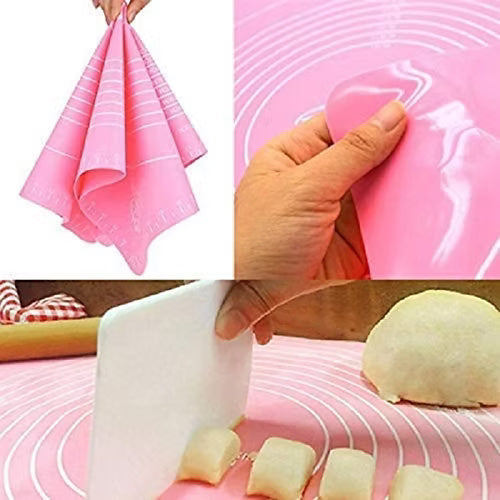 Silicone Baking Sheet And Fondant Rolling Mat (Random)