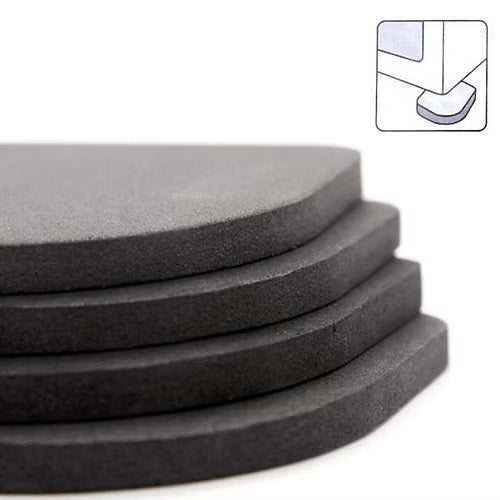 4 Pcs Black Square Washing Machine Anti Vibration Refrigerator Mute Mat Pad