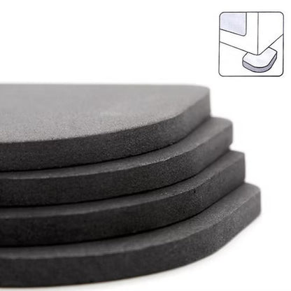 4 Pcs Black Square Washing Machine Anti Vibration Refrigerator Mute Mat Pad
