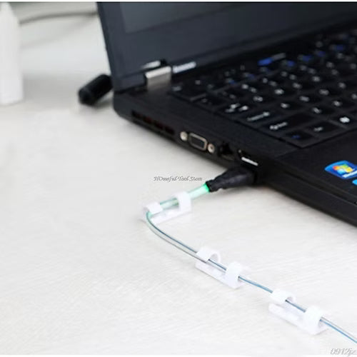 20 Pcs Cord Wire Cable Plastic Clips (Random)