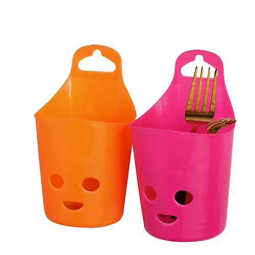 5 Pcs Face Design Mini Hanging Basket (without Hook)