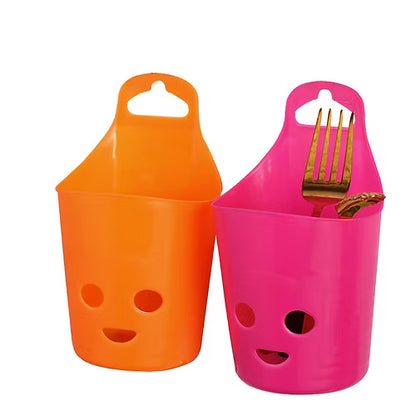 5 Pcs Face Design Mini Hanging Basket (without Hook)