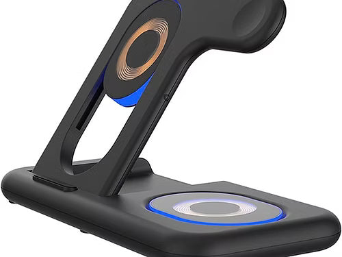 5 in 1 Foldable Charging Dock, 15W, Adjustable Base, Qi Base, with Touchlight