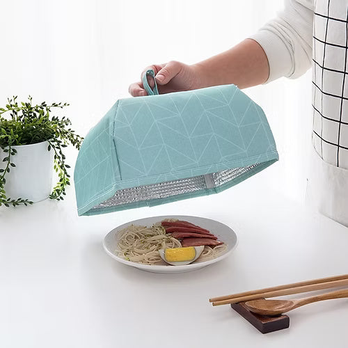 2 Pcs Insulated Food Cover 1 Big 1 Small (Random Print)