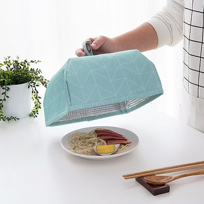 2 Pcs Insulated Food Cover 1 Big 1 Small (Random Print)