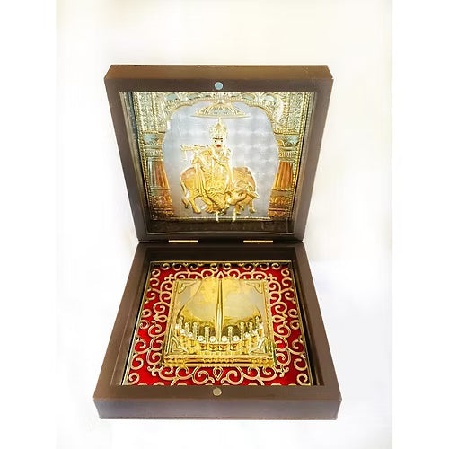 Cow Krishna God Footprint Box