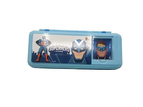 Crazy Double Door Pencil Box (Random Colour)