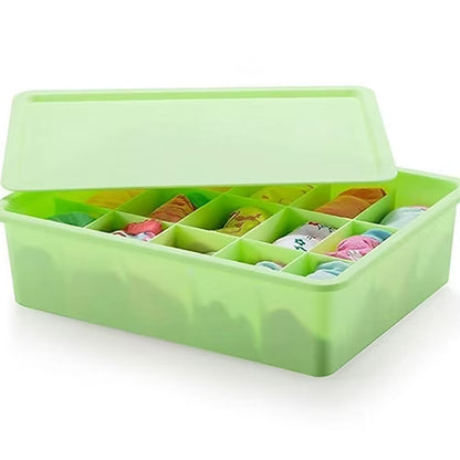 15 Grid Plastic Socks Organizer With Lid