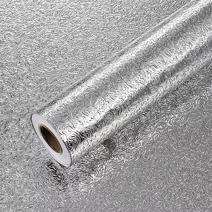 Silver Oil Proof Kitchen Wallpaper 300 cm * 40 cm