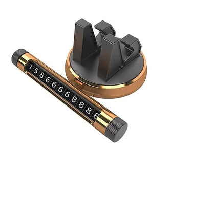 Round Car Mobile Stand with Number Plate