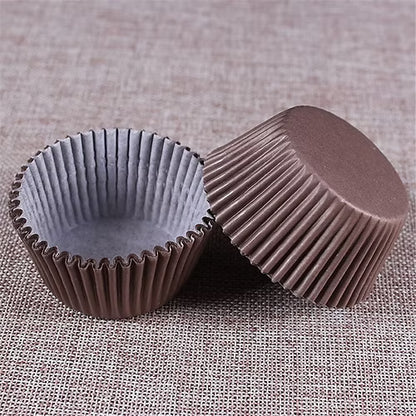 1000 Pcs Brown Cake Brown Paper Cups (Small)