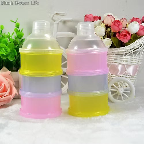 Colorful Portable Baby Milk Powder Container (Random)