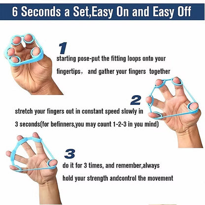 3 Pcs Silicone Finger Strength Exerciser