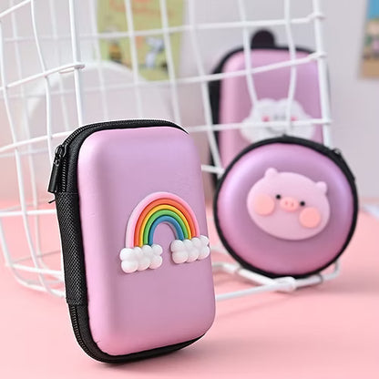 Cartoon Square Headphone case (Random)
