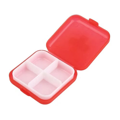 2 Pcs 4 compartment Pill Box