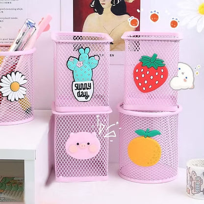 Metal Pen Stand Round