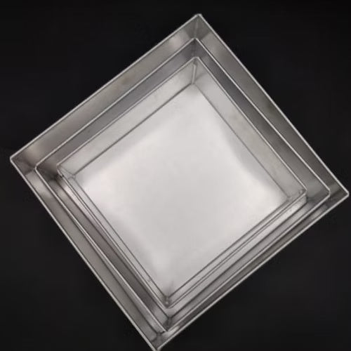 Aluminium Square Cake Mould (S, M, L)