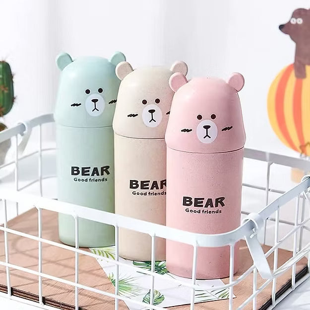 Cute Bear Toothbrush & Paste Holder