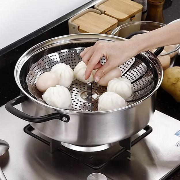 SS Folding Steamer Basket Medium (9.5 Inch)