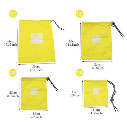 4 Pcs Waterproof Shoe & Laundry Bag