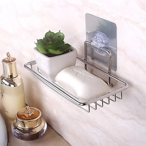 2 Pcs Stainless Steel Soap Holder Self Adhesive